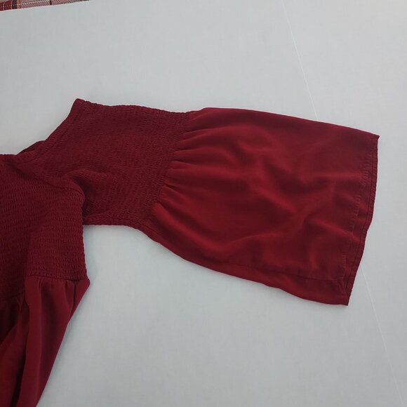 Torrid Challis Cold Shoulder Plum Top Size 5X - Picture 2 of 10